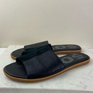 SOREL Ella Block Slide Suede Sandal